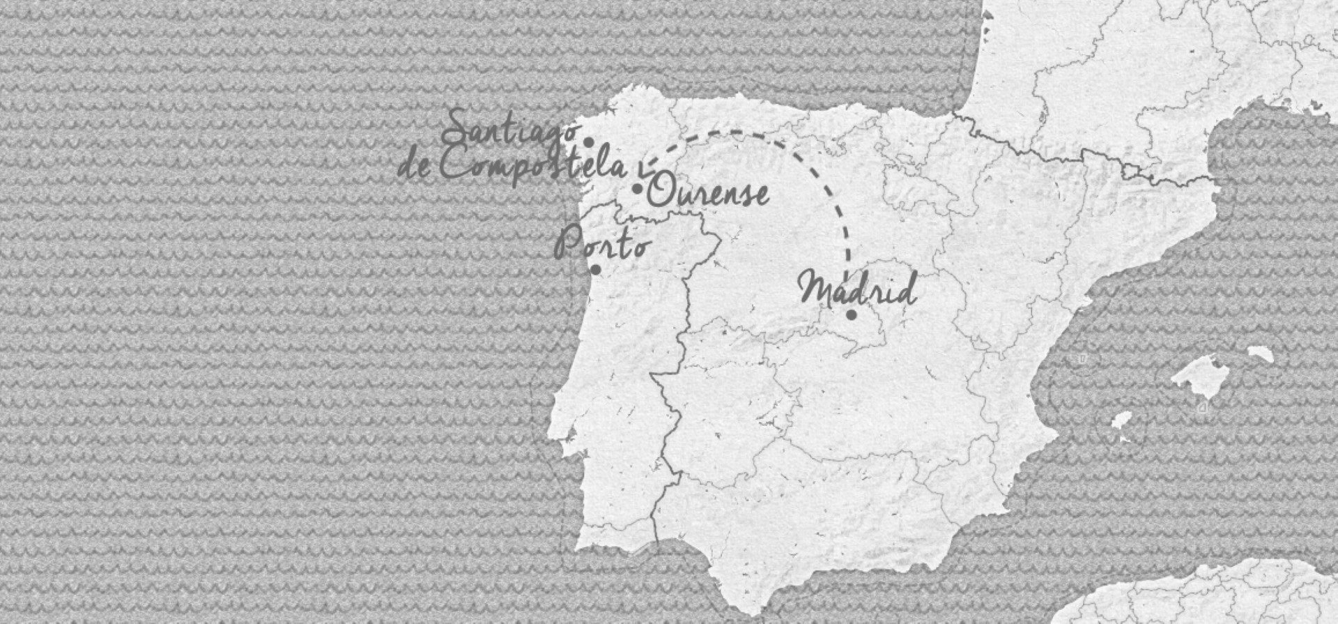 De Madrid à la Galice - Carte