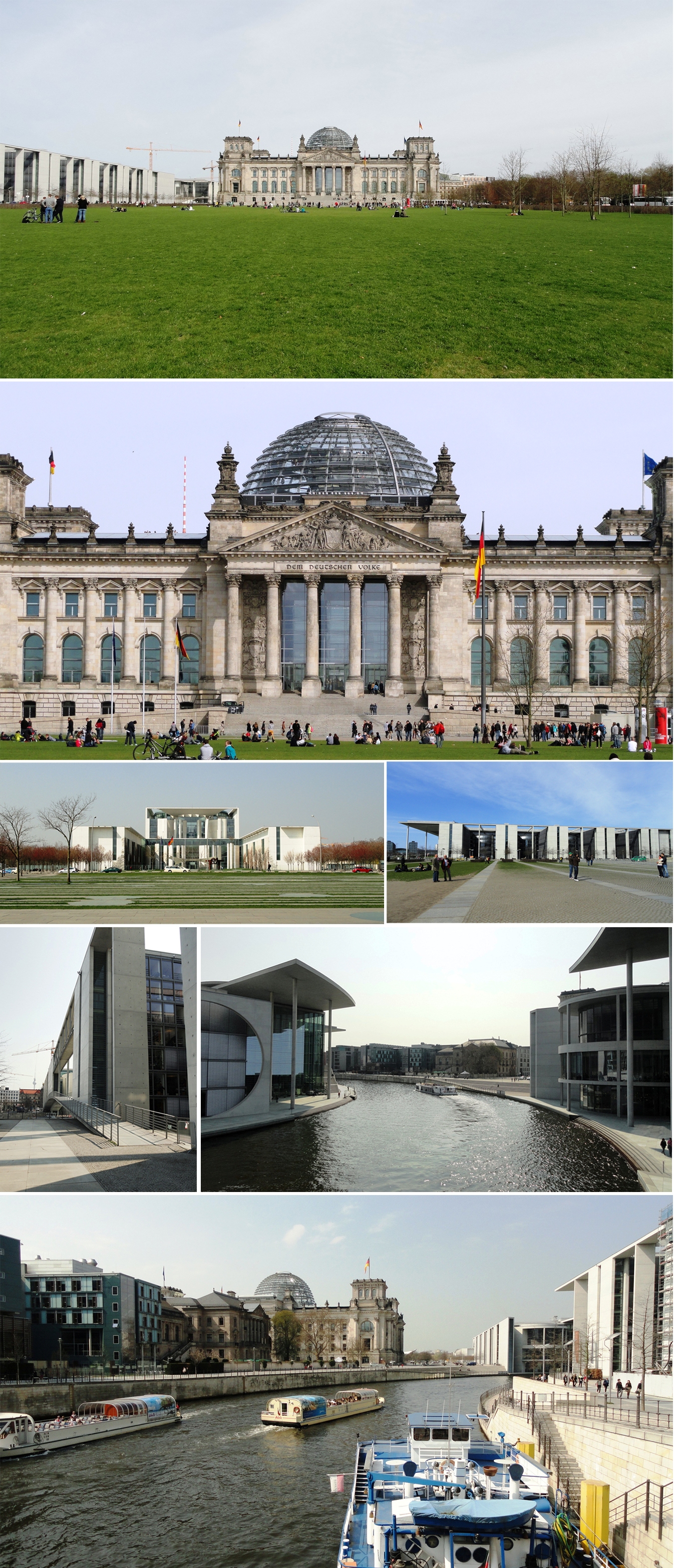 Reichstag, Deutscher Bundestag et Bundeskanzleramt