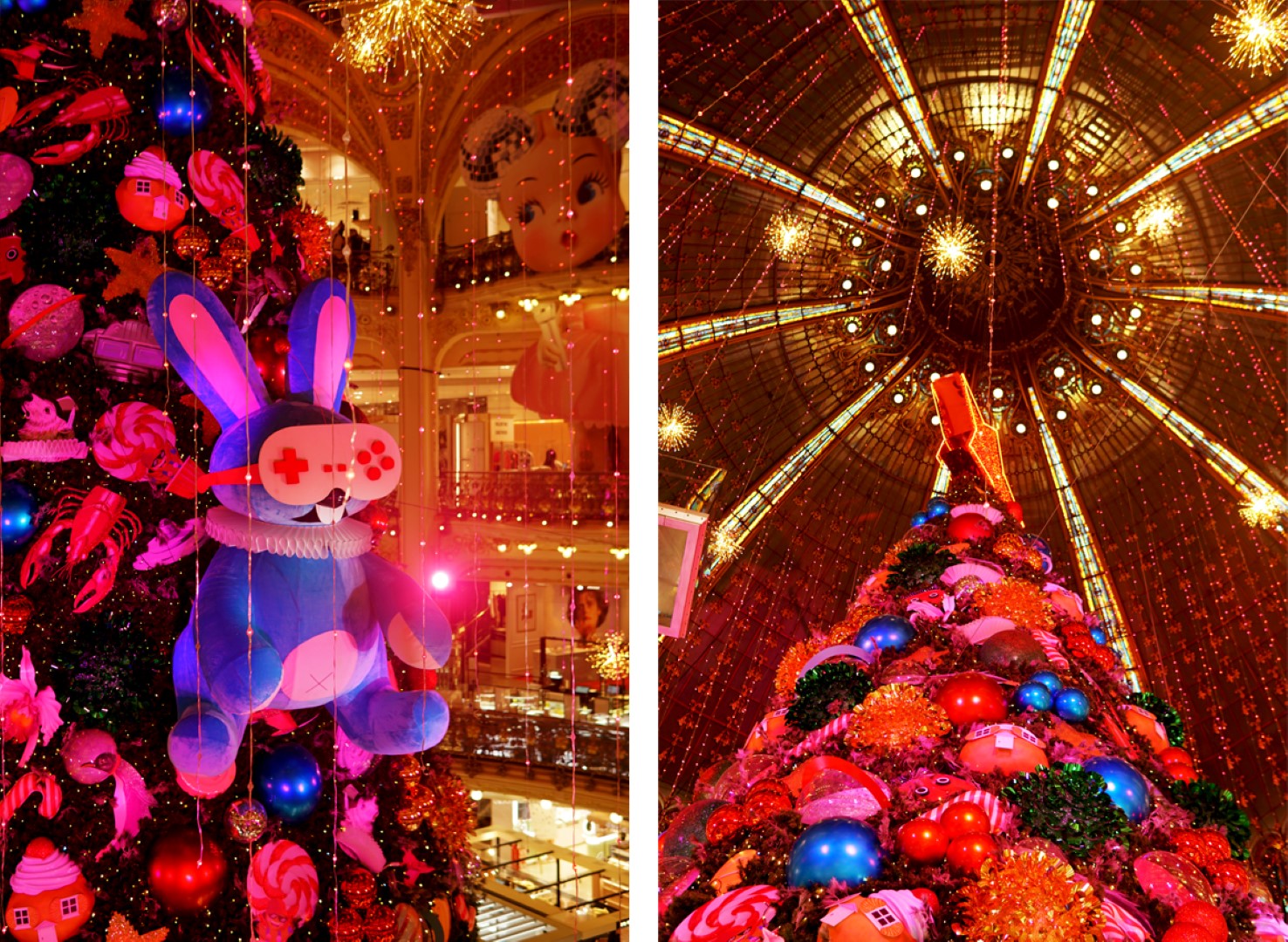 Balade de Noël à Paris - du Bon Marché à la Place Vendôme - Grands magasins boulevard Haussmann, Galeries Lafayette